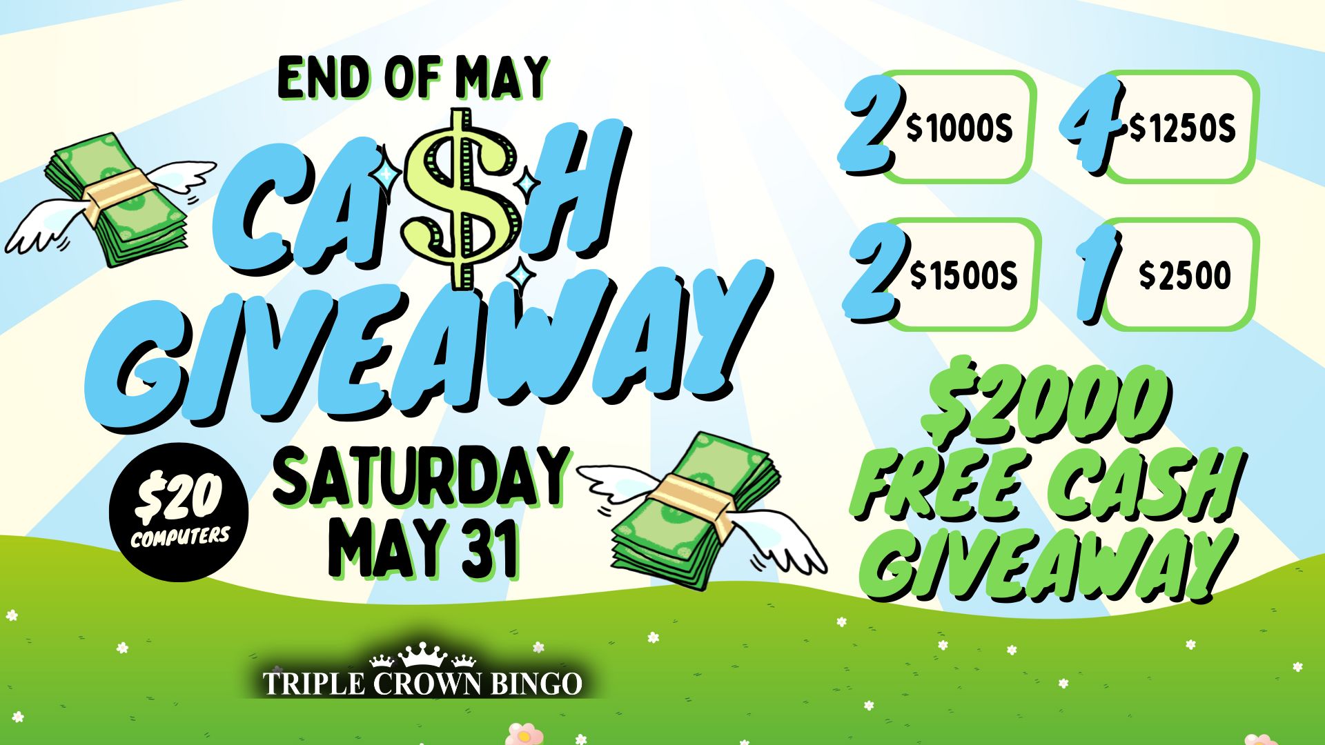 TCB Jones End of May Cash Giveaway